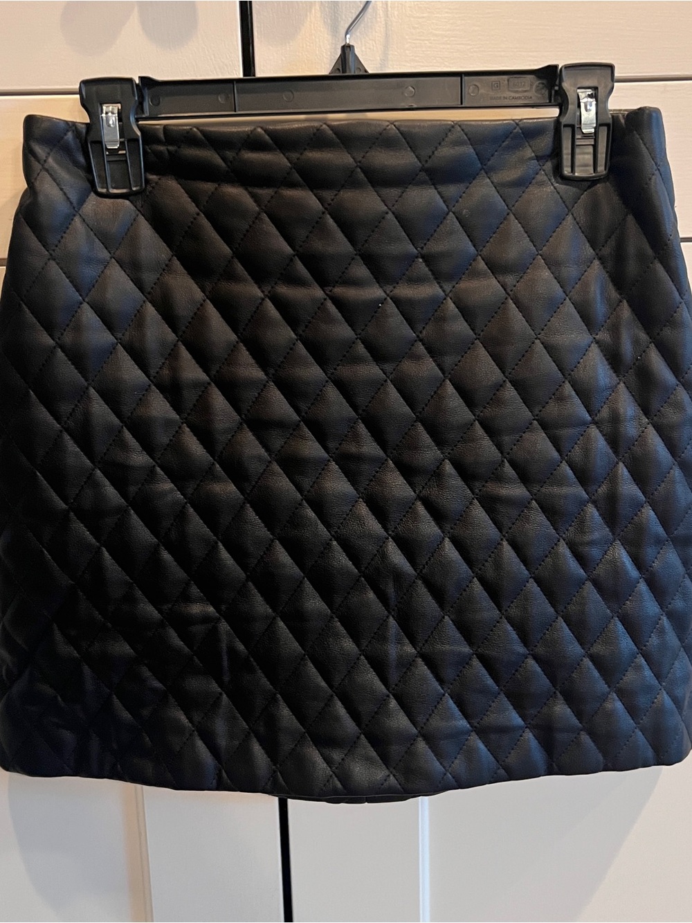 BLANKNYC diamond quilted faux leather mini skirt-size 26